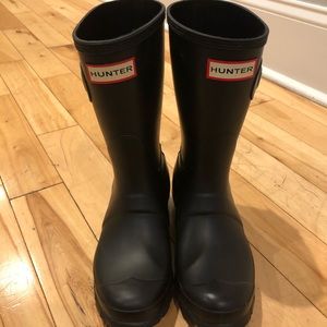 Mid calf black Hunter Boots